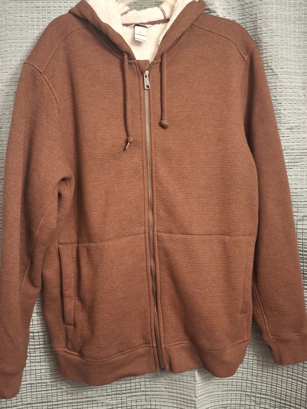 Duluth Trading Co Men's Hooded Full-Zip Sweater - Rust